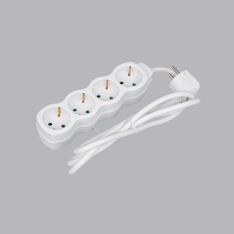 LOG-04 Nemecký typ tekvicového 4-pásmového napájacieho kábla Multi-Socket v tvare tekvice