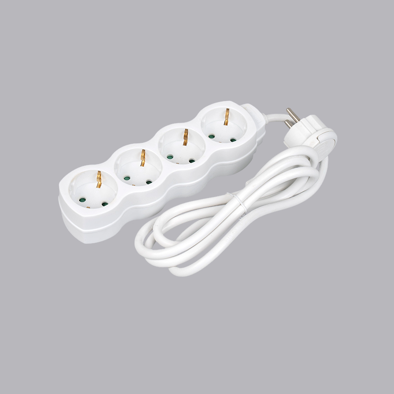 LOG-04L Nemecký typ tekvicového 4-cestného predlžovacieho kábla so sťahovacím krúžkom Multi-Socket