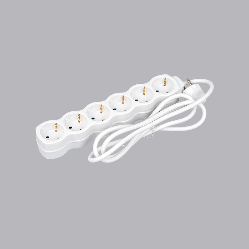 LOG-06 Nemecký typ tekvicového 6-cestného napájacieho pásika Multi-Socket